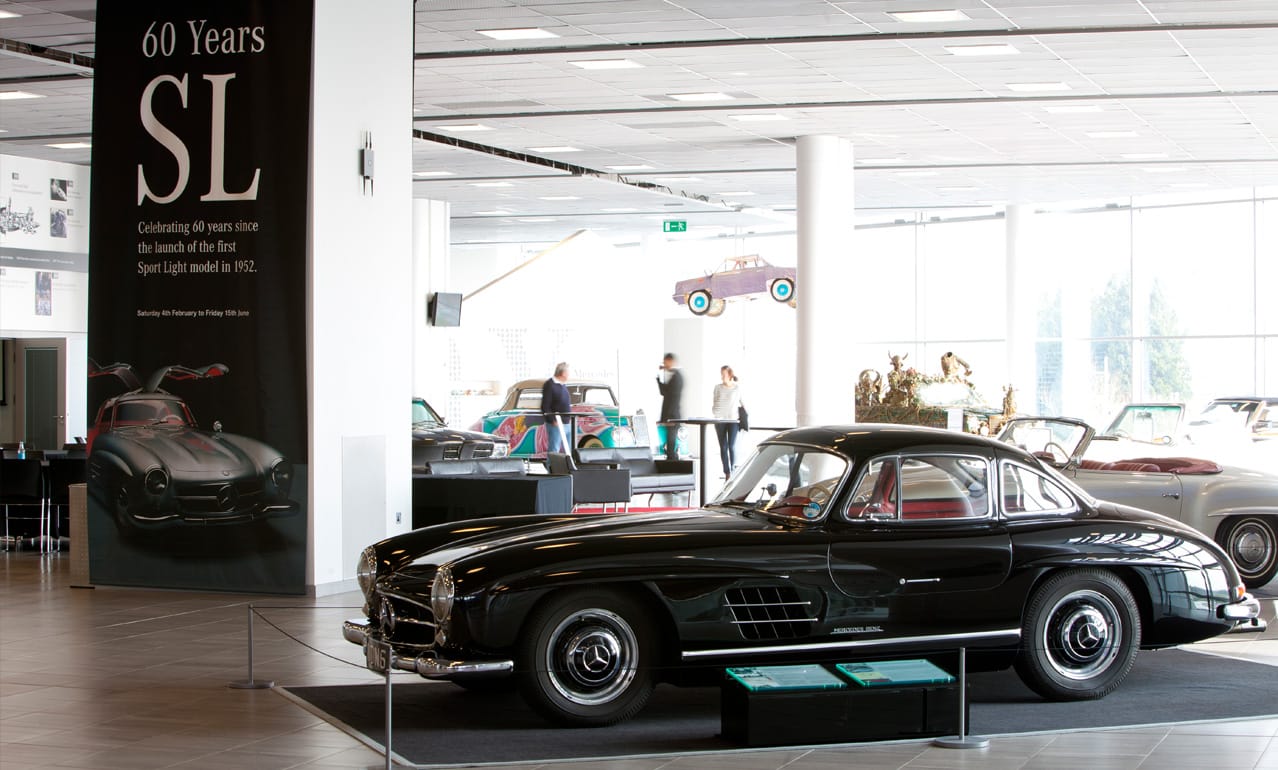 Graphic design and exhibition poster design for Mercedes-Benz World