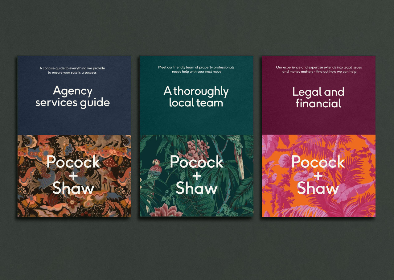 Service brochures for Pocock and Shaw estate agents