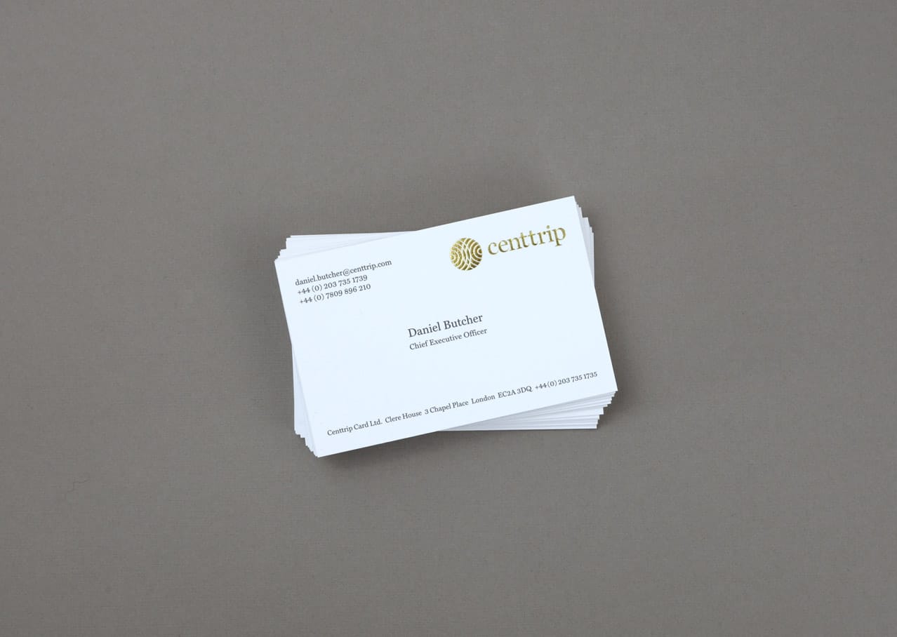 Business card graphic design for Centtrip