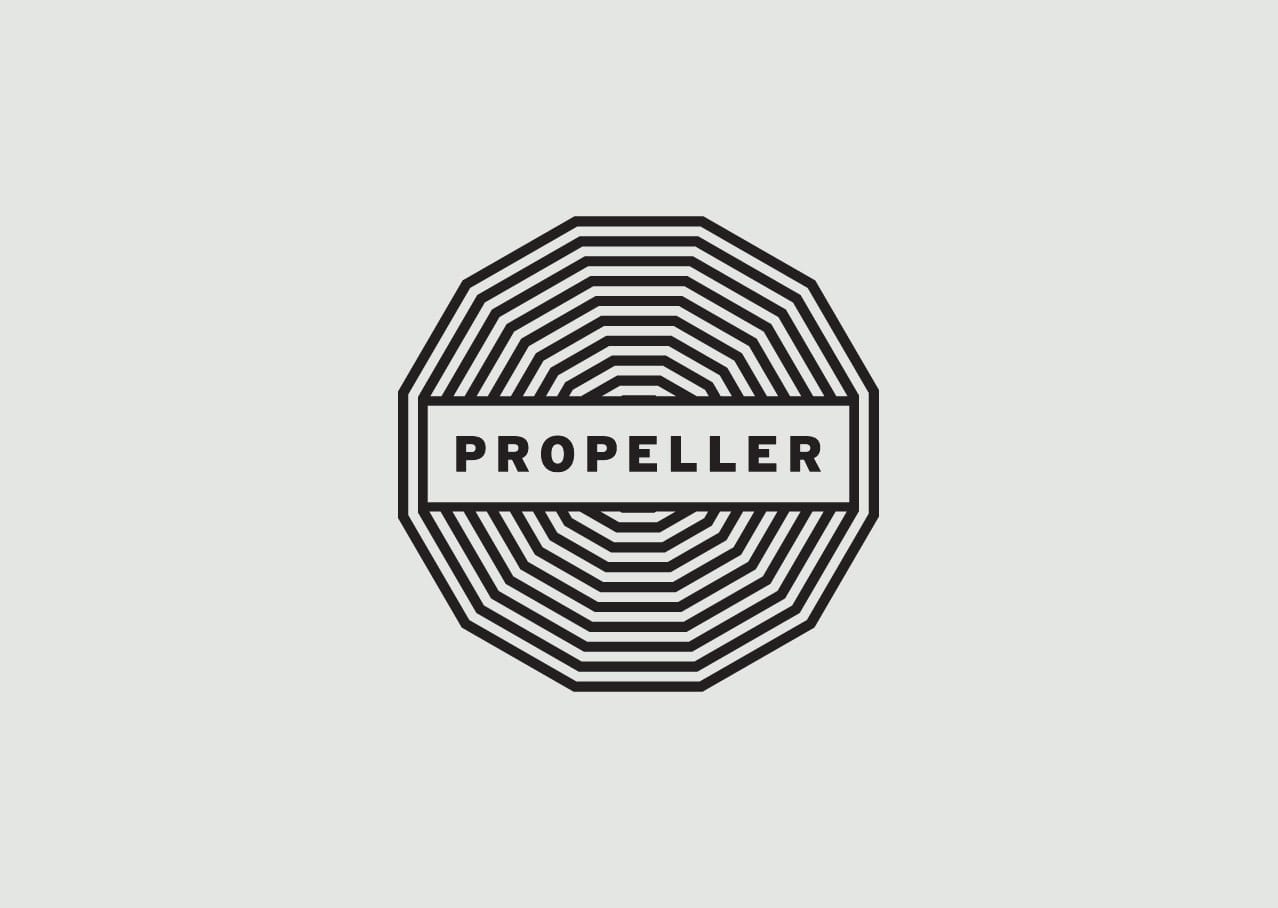 Propeller Artists logo design and branding