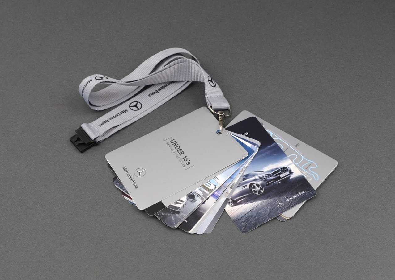 Graphic design and product design for Mercedes-Benz World