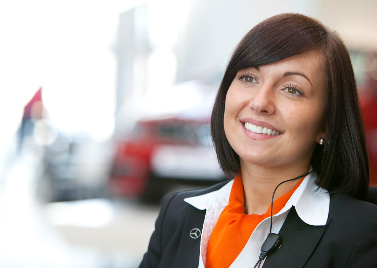 Employee at Mercedes-Benz World