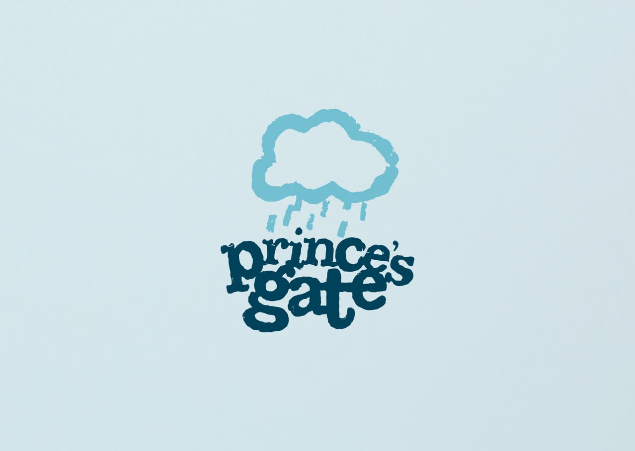 Princes Gate Spring Water logo design