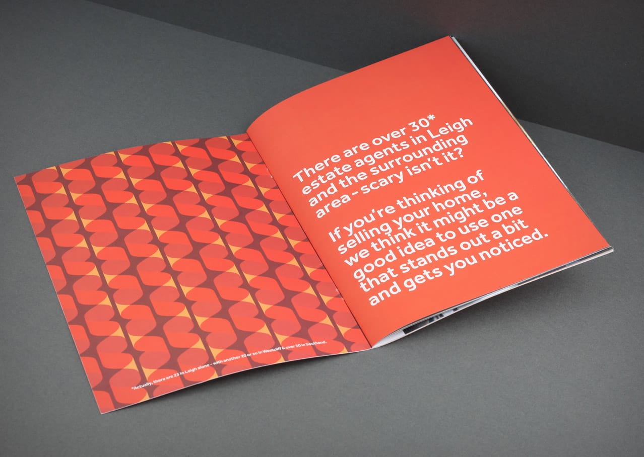 Copywriting, typography, graphic design from the brochure for Scott and Stapleton