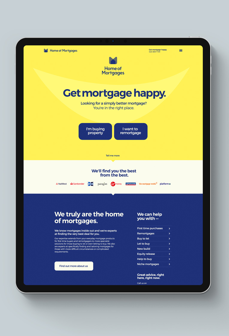 Home of Mortgages Web design