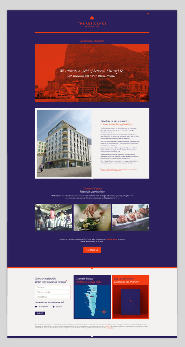 Residence website design